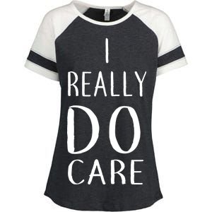 I Really Do Care Enza Ladies Jersey Colorblock Tee