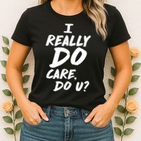 I Really Do Care, Do U? Womens T-Shirt