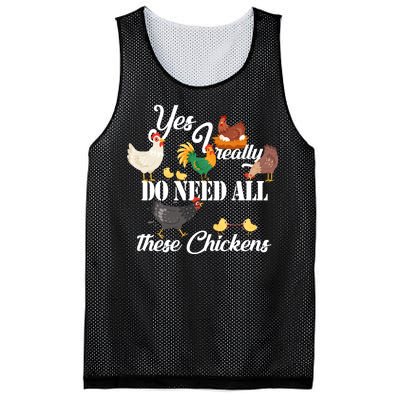 I Really Do Need All These Chickens Mesh Reversible Basketball Jersey Tank