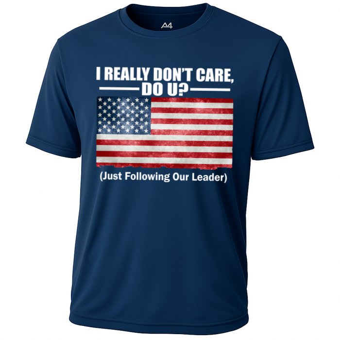 I Really Don't Care Do U Patriotic  Cooling Performance Crew T-Shirt