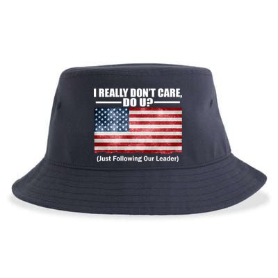 I Really Don't Care Do U Patriotic  Sustainable Bucket Hat