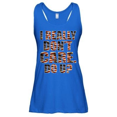 I Really Don't Care Do U Patriotic Trump Ladies Essential Flowy Tank