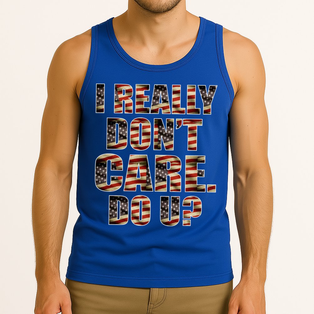 I Really Don't Care Do U Patriotic Trump Tank Top