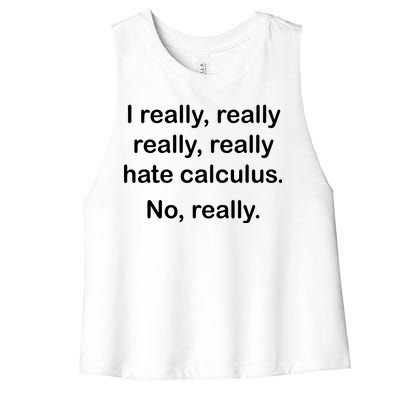 I Really Hate Calculus Women's Racerback Cropped Tank