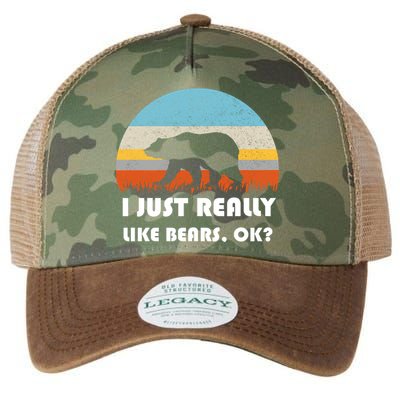 I Really Like Bears Legacy Tie Dye Trucker Hat