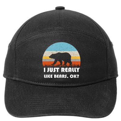 I Really Like Bears 7-Panel Snapback Hat