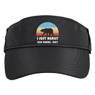 I Really Like Bears Adult Drive Performance Visor