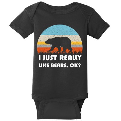 I Really Like Bears Baby Bodysuit