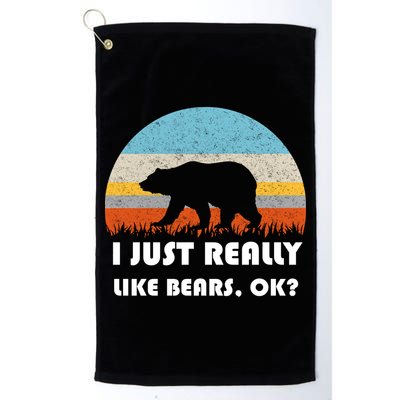 I Really Like Bears Golf Towel