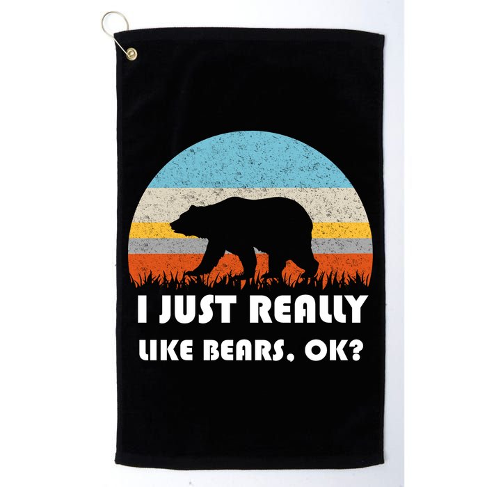 I Really Like Bears Golf Towel