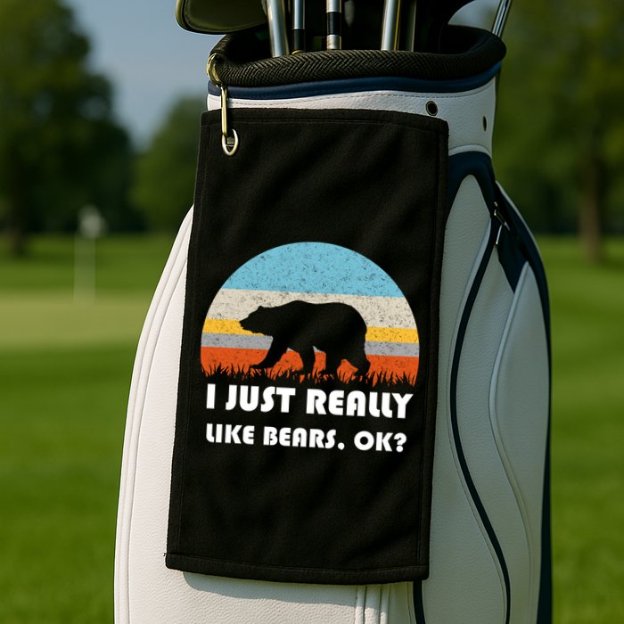 I Really Like Bears Golf Towel
