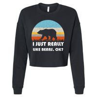 I Really Like Bears Cropped Pullover Crew