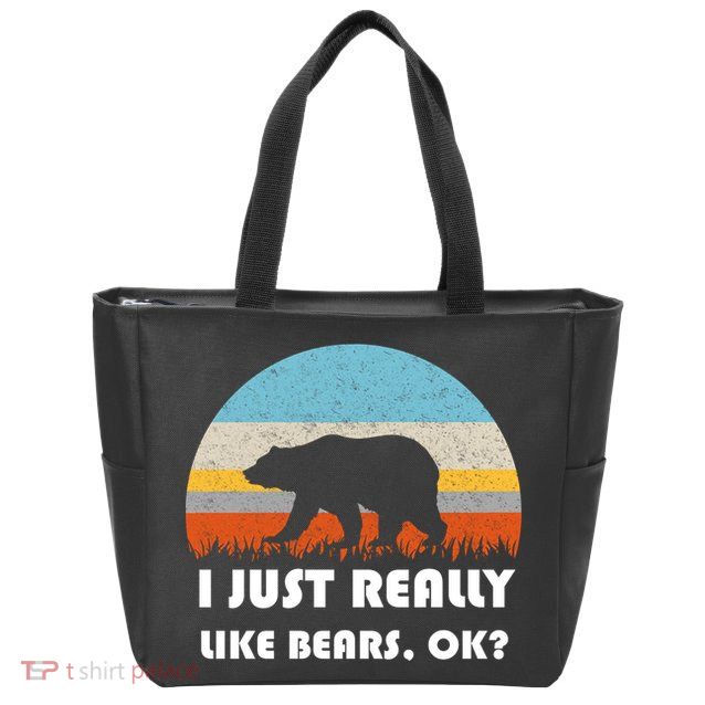 I Really Like Bears Zip Tote Bag