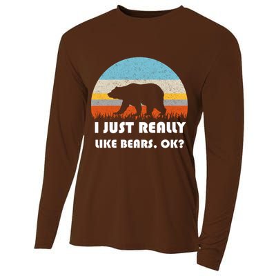 I Really Like Bears Cooling Performance Long Sleeve Crew