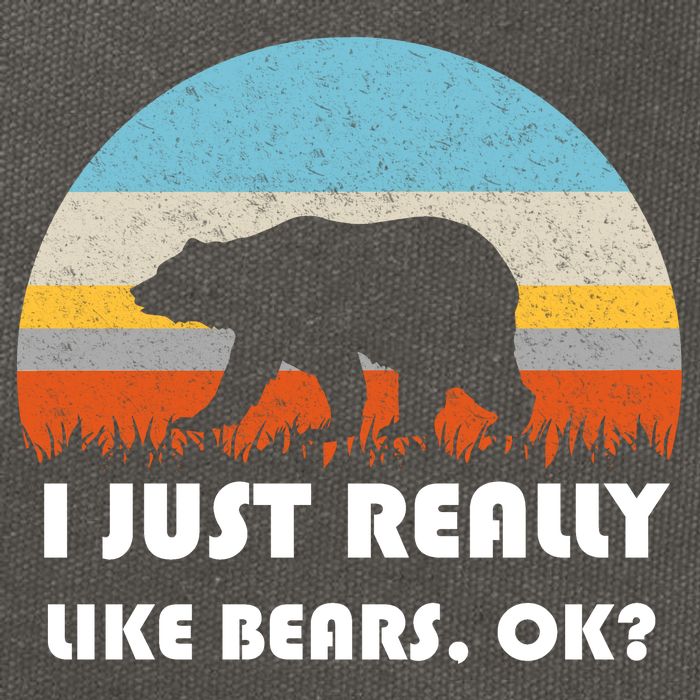 I Really Like Bears Cotton Canvas Backpack