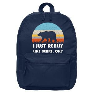 I Really Like Bears 16 in Basic Backpack