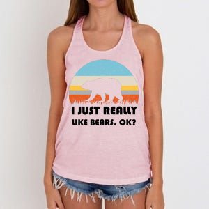 I Really Like Bears Women's Knotted Racerback Tank