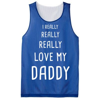 I Really Love My Daddy Mesh Reversible Basketball Jersey Tank