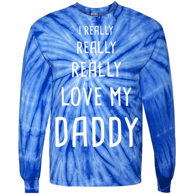 I Really Love My Daddy Tie-Dye Long Sleeve Shirt