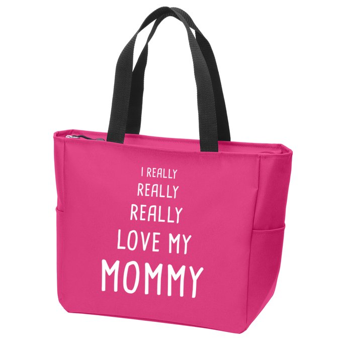 I Really Love My Mommy Zip Tote Bag