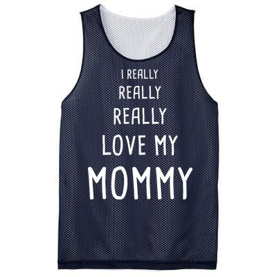 I Really Love My Mommy Mesh Reversible Basketball Jersey Tank