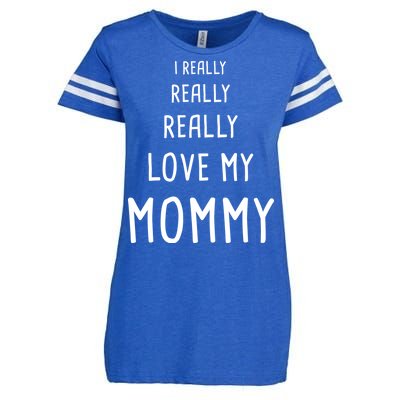 I Really Love My Mommy Enza Ladies Jersey Football T-Shirt