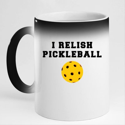 I Relish Pickleball 11oz Black Color Changing Mug