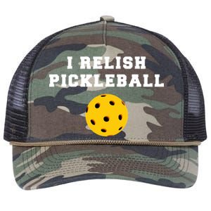 I Relish Pickleball Retro Rope Trucker Hat Cap