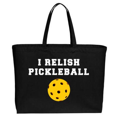 I Relish Pickleball Cotton Canvas Jumbo Tote