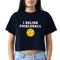 I Relish Pickleball Women's Crop Top Tee