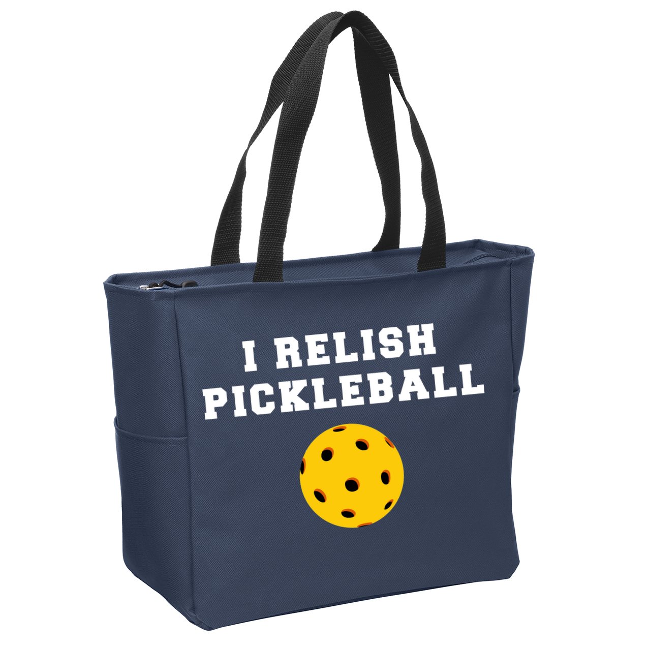 I Relish Pickleball Zip Tote Bag