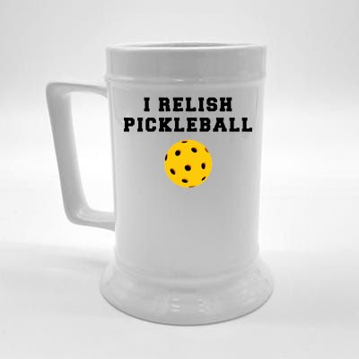 I Relish Pickleball Beer Stein