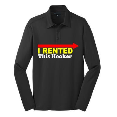 I Rented This Hooker Silk Touch Performance Long Sleeve Polo