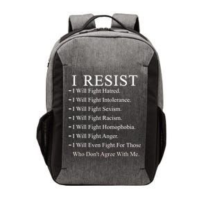 I Resist. I Will Fight. The Resistance Anti Trump Vector Backpack