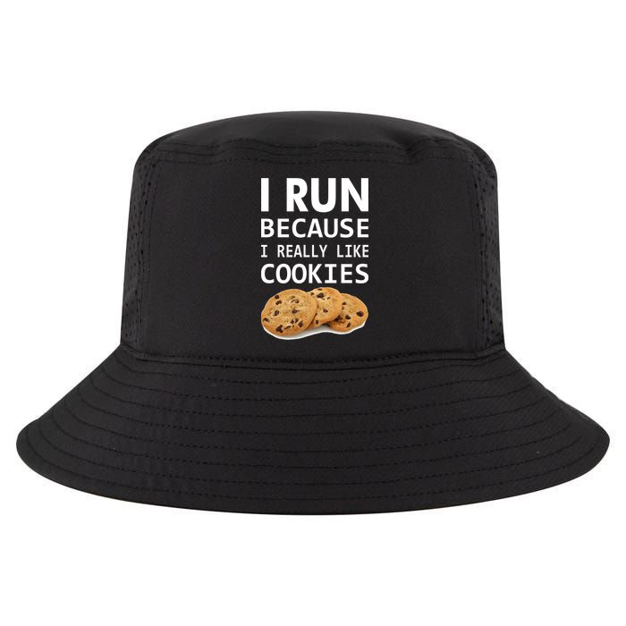 I Run Because I Really Like Cookies Cool Comfort Performance Bucket Hat