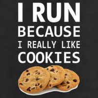 I Run Because I Really Like Cookies 7 Panel Mesh Trucker Snapback Hat