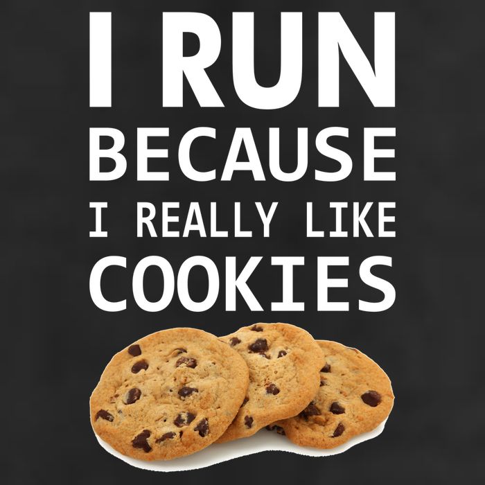 I Run Because I Really Like Cookies 7 Panel Mesh Trucker Snapback Hat