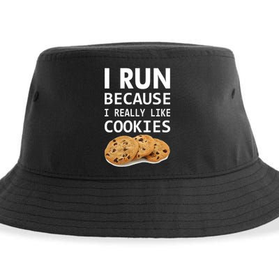 I Run Because I Really Like Cookies Sustainable Bucket Hat