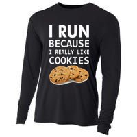 I Run Because I Really Like Cookies Cooling Performance Long Sleeve Crew