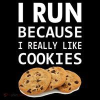 I Run Because I Really Like Cookies Cooling Performance Long Sleeve Crew