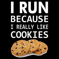 I Run Because I Really Like Cookies Youth Performance Sprint T-Shirt