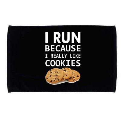 I Run Because I Really Like Cookies Microfiber Hand Towel
