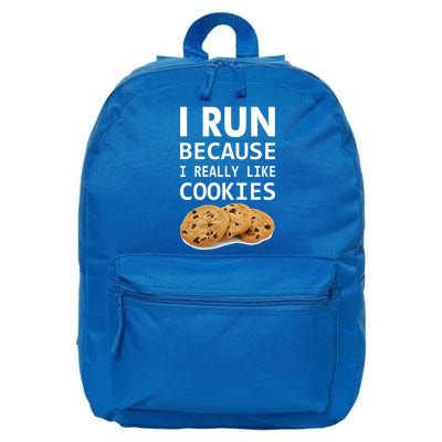 I Run Because I Really Like Cookies 16 in Basic Backpack
