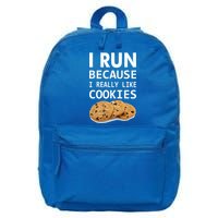 I Run Because I Really Like Cookies 16 in Basic Backpack