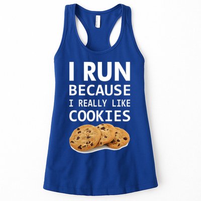 I Run Because I Really Like Cookies Womens Tank Top