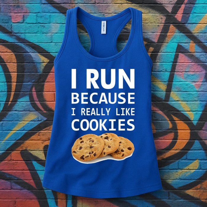 I Run Because I Really Like Cookies Womens Tank Top