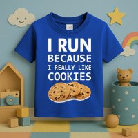 I Run Because I Really Like Cookies Toddler T-Shirt