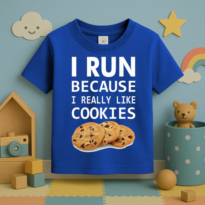I Run Because I Really Like Cookies Toddler T-Shirt