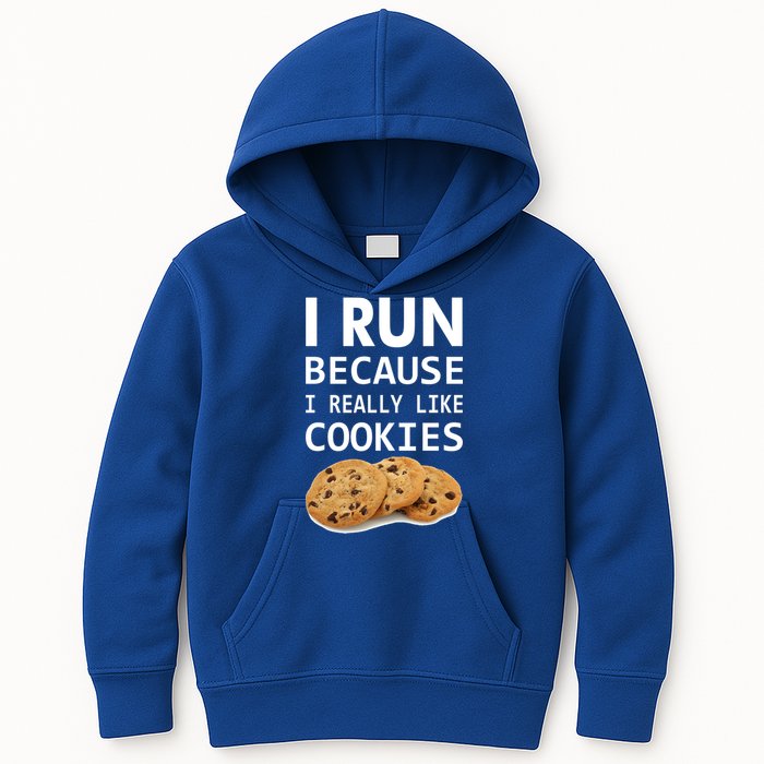 I Run Because I Really Like Cookies Kids Hoodie
