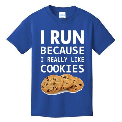 I Run Because I Really Like Cookies Kids T-Shirt